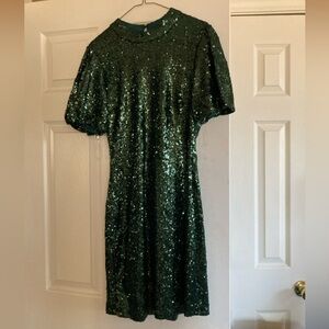 Speechless Dark Green Sequin Mini Dress